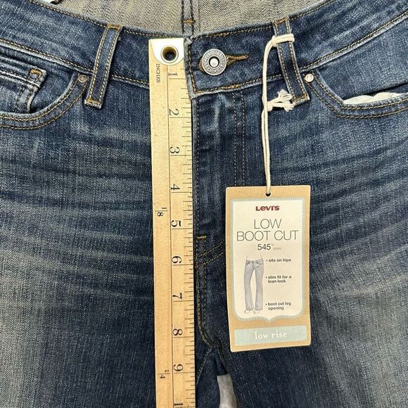 Levi’s Women’s Size 10 Short 545 Low Bootcut Jeans Blue Dark Wash Denim NWT - Picture 6 of 9